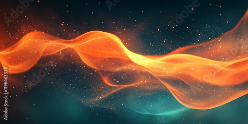 Abstract vibrant orange teal glowing gradient background, subtle light flares texture digital art cover, vibrant color transitions, Generative AI