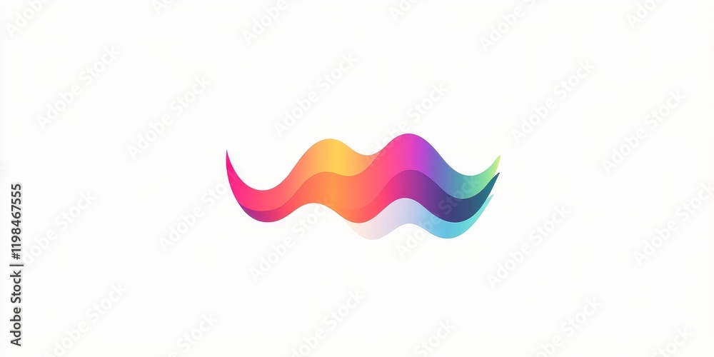 Abstract colorful wave design, vibrant gradient. Abstract colorful wave design, vibrant gradient.
