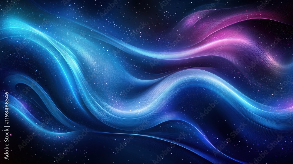 Abstract background of swirling blues and purples with stardust Abstract background of swirling blues and purples with stardust