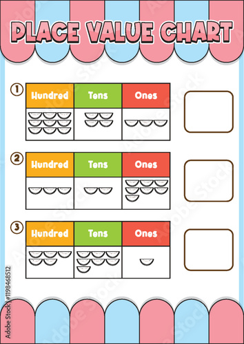 Colorful Place Value Chart for Kids