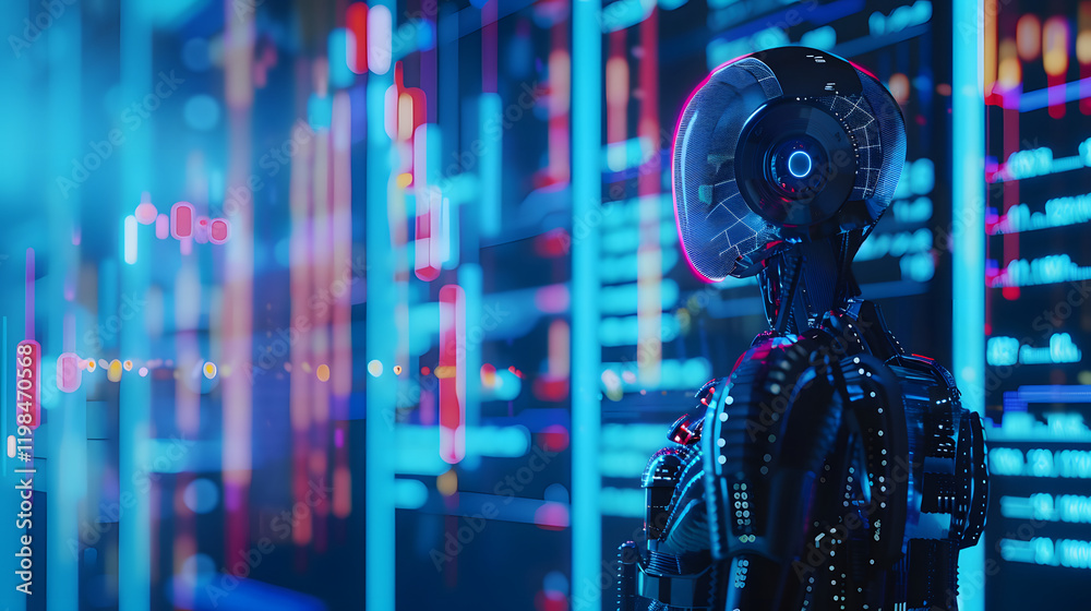 Fototapeta premium Artificial Intelligence Trading Concept