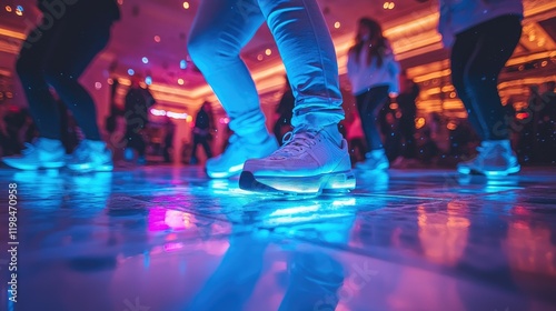 Wallpaper Mural Illuminated Shoes Dance Floor Nightclub Party Torontodigital.ca