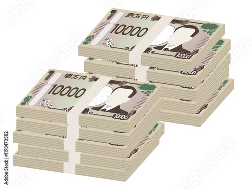 一千万円の札束のイラスト