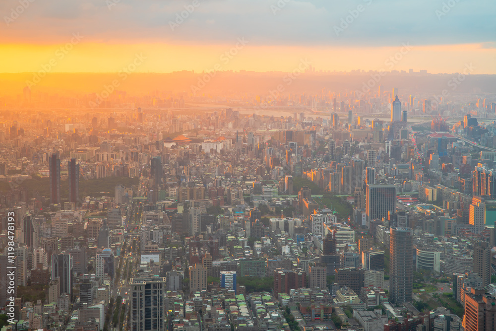 Fototapeta premium 台湾 台北101からの夕景