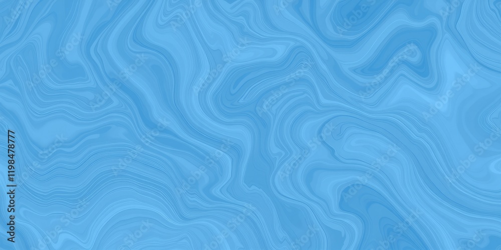 Abstract Swirling Blue Liquid Marble Texture Background for Design
