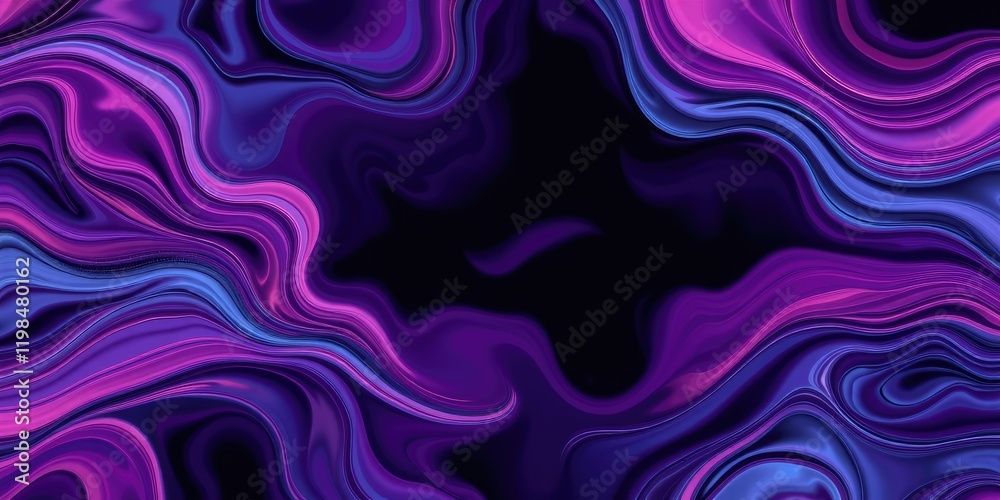 Fototapeta premium Abstract Swirling Purple and Blue Liquid Design for Modern Backgrounds