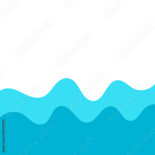 water wave footer abstract