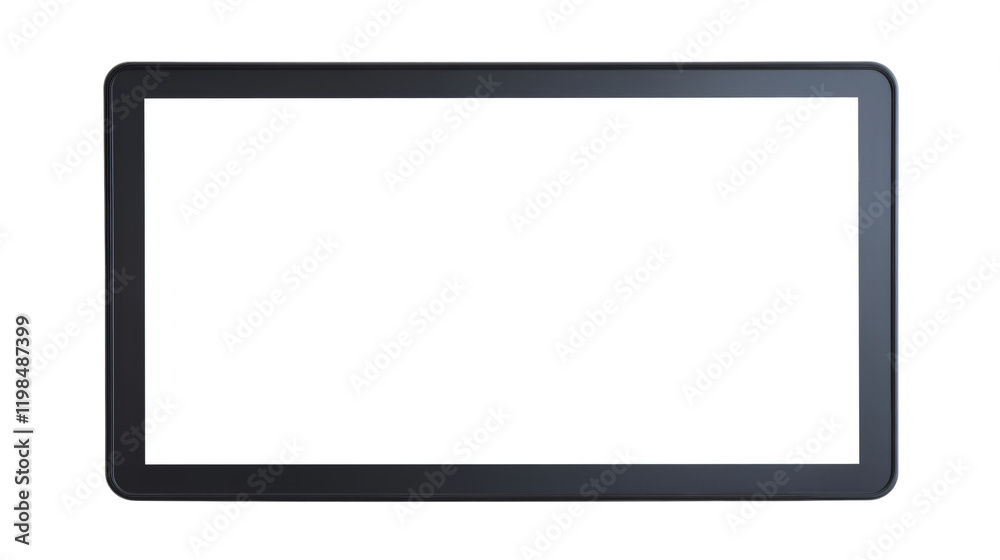Modern blank digital signage display, isolated on transparent background Modern blank digital signage display, isolated on transparent background