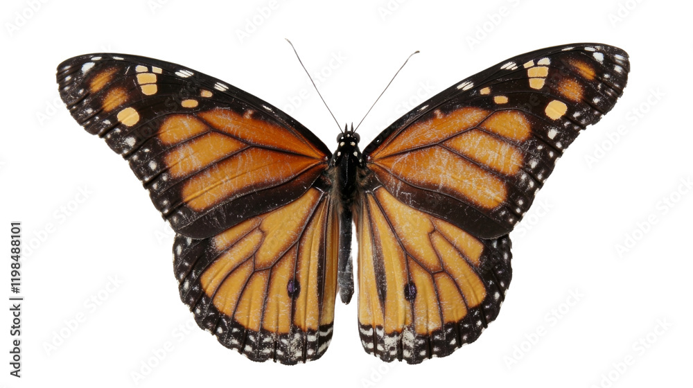 Obraz premium Monarch butterfly, isolated on transparent background