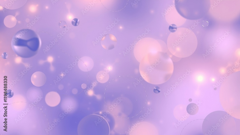 Abstract Lavender and Pink Orb Background with Glowing Particles Abstract Lavender and Pink Orb Background with Glowing Particles