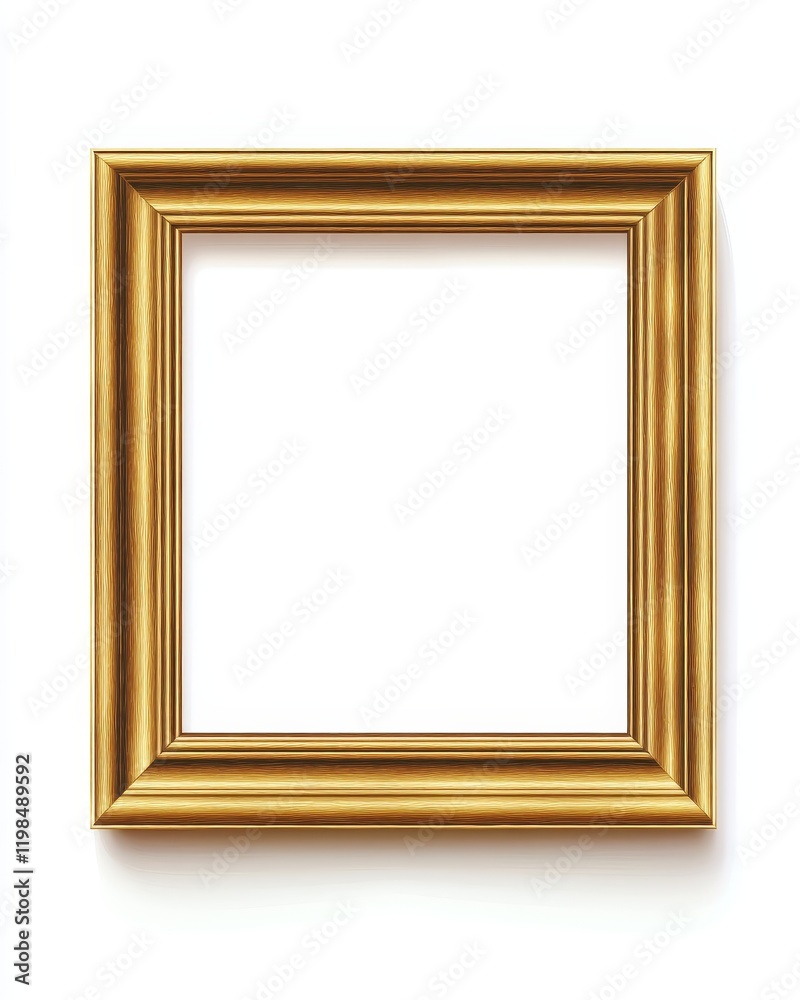 Square golden frame isolated on white background. Square golden frame isolated on white background.