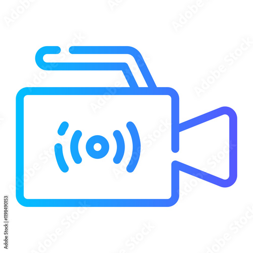 live streaming Line Gradient Icon