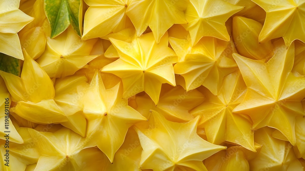 Asian fruit known as starfruit or carambola slice the yellow star fruit Asian fruit known as starfruit or carambola slice the yellow star fruit