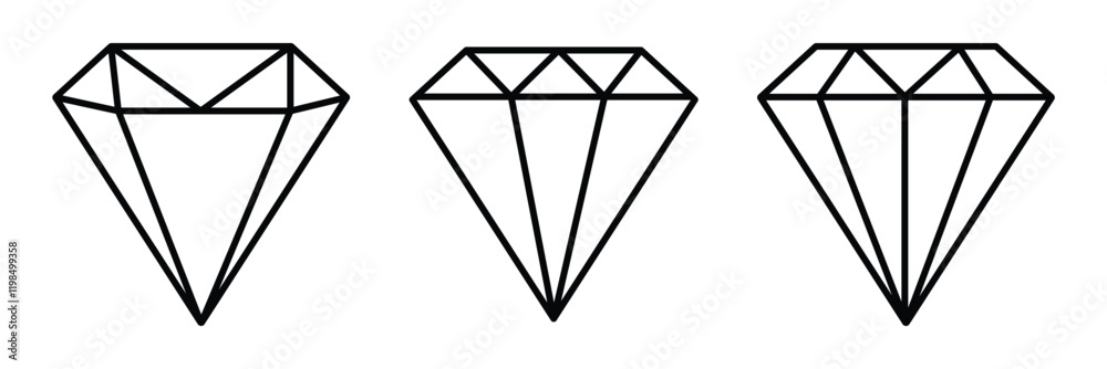 set of diamond icon . vector illustration eps 10. diamond icon for web page, 