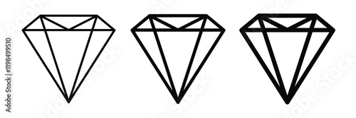 diamond gemstone icon set. diamond icon with flat design eps 10.