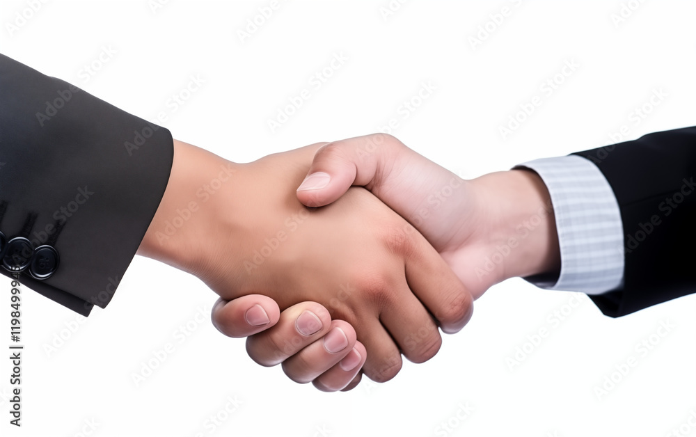 Business collaboration meeting handshake isolate on white background Business collaboration meeting handshake isolate on white background