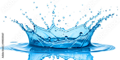 Floral background with splashes. Creative water splash on a transparent background showcasing the fluid and dynamic nature of liquid type Phtography. Advertising product.