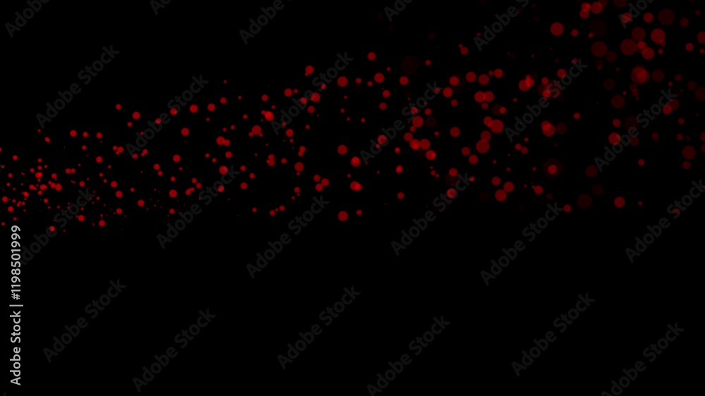 Red Bokeh Particles Floating in Black Background Red Bokeh Particles Floating in Black Background