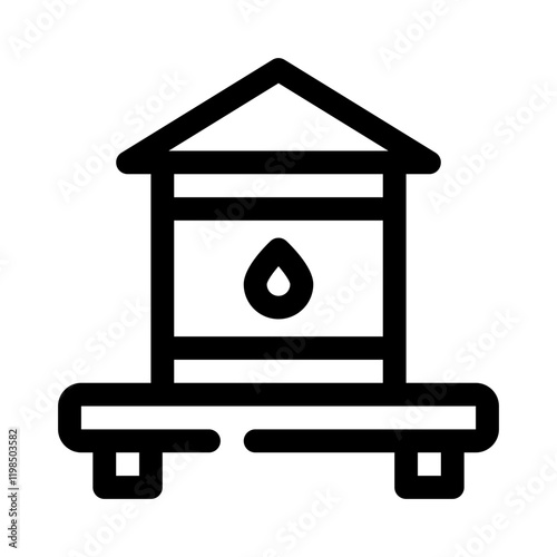 water tank line icon