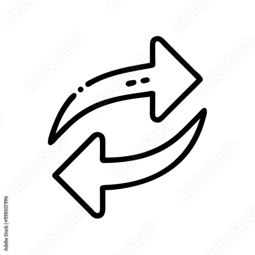 "Dynamic Exchange Arrow Vector Icon Set for Transaction and Swap Designs"