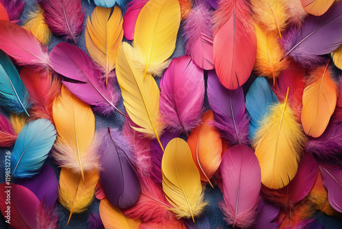 Colorful Feather Background