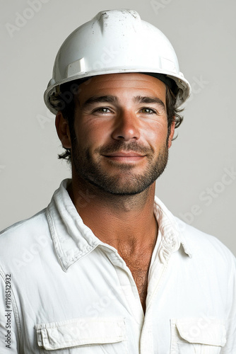 Engineer On A White Background