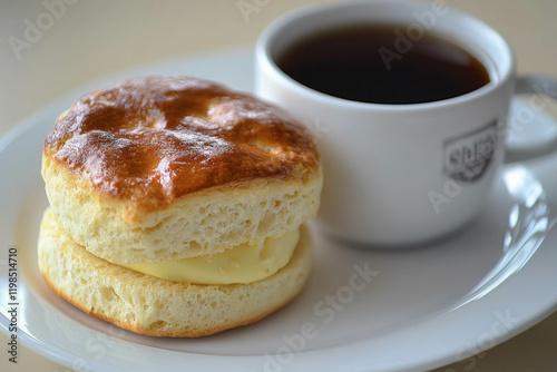 Tea And Scones Isolated