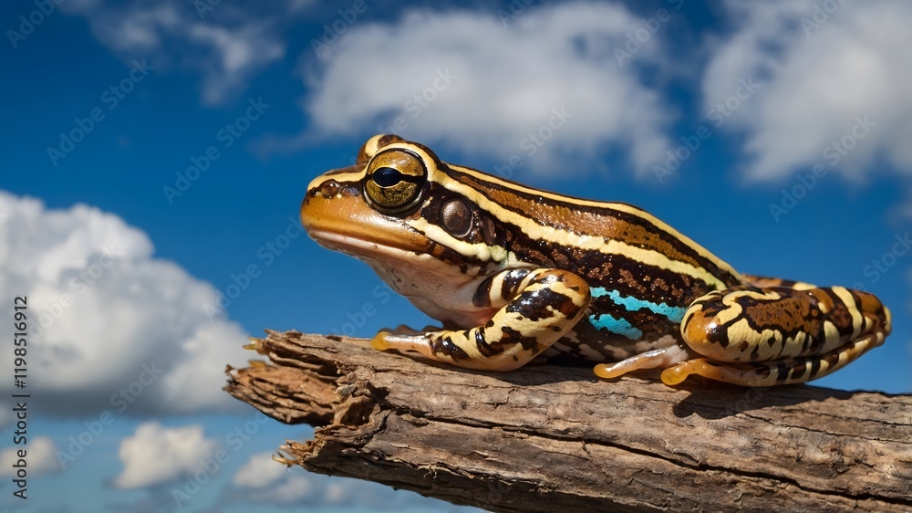 Fototapeta premium Dusk Symphony: The Buzzing Nursery Frogs in Evening Chorus