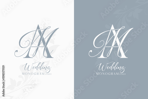 MA monogram logo AM initial letter wedding logo monogram logo