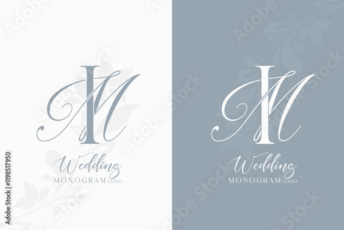 MI monogram logo IM initial letter wedding logo monogram logo