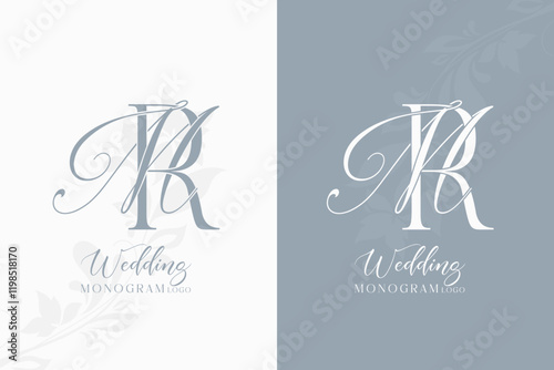 MR monogram logo RM initial letter wedding logo monogram logo