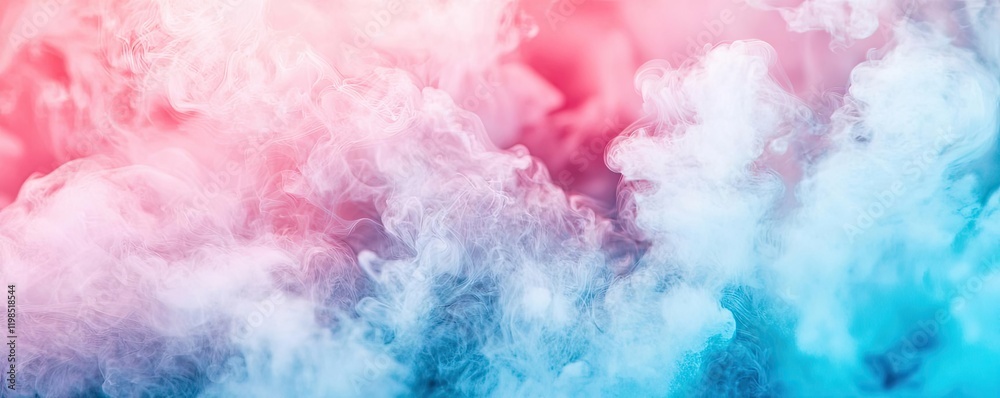 Dust pollution idea. Colorful smoke clouds in shades of pink and blue create a dynamic visual composition. Dust pollution idea. Colorful smoke clouds in shades of pink and blue create a dynamic visual composition.