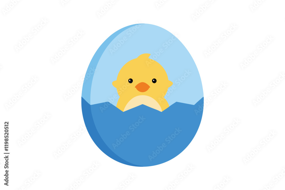 Fototapeta premium easter egg with chicken
