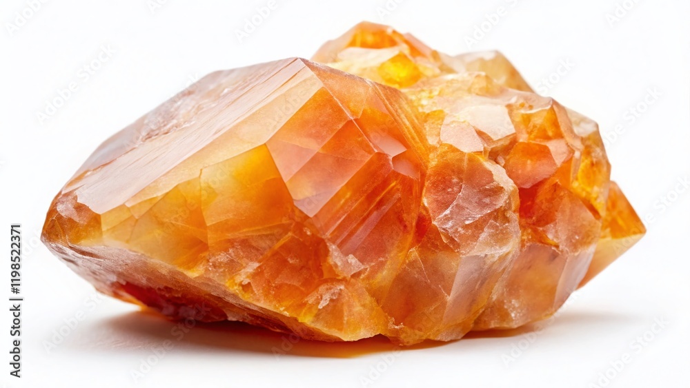 Calcite Crystal Stone Isolated on White Background - High-Resolution Stock Photo Calcite Crystal Stone Isolated on White Background - High-Resolution Stock Photo