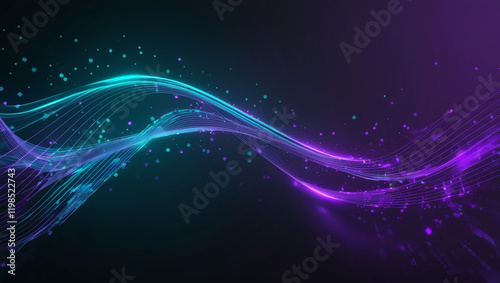 Wallpaper Mural abstract background with glowing lines Torontodigital.ca