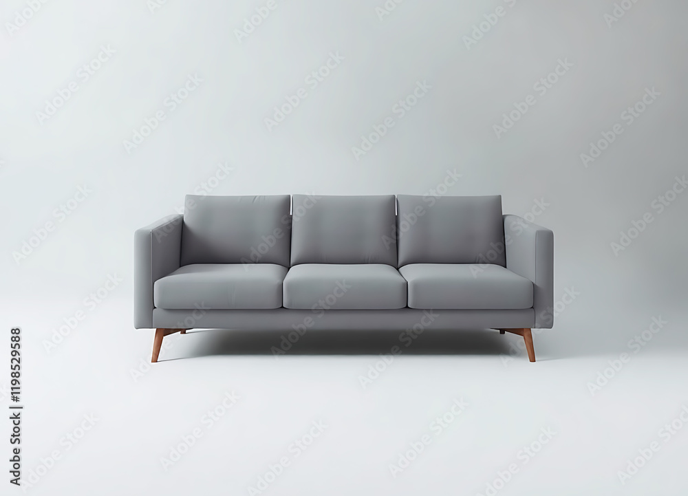 Stylish Dark Gray Sofa with Classic Design. Stylish Dark Gray Sofa with Classic Design.
