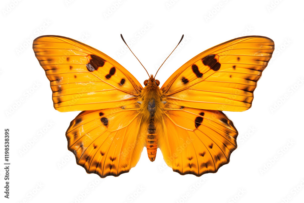 Fototapeta premium A beautiful butterfly isolated on white background. Butterfly.