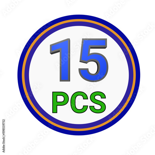 15 PCS logo design. The concept of the number of business units.