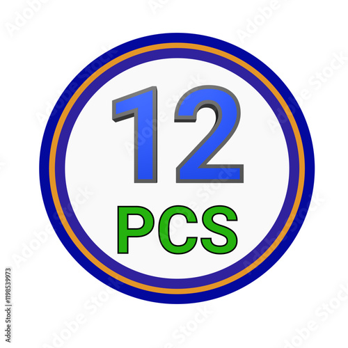 12 PCS logo design. The concept of the number of business units.