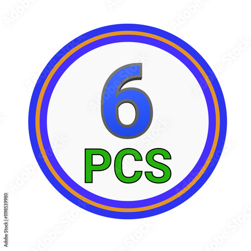 6 PCS logo design. The concept of the number of business units.