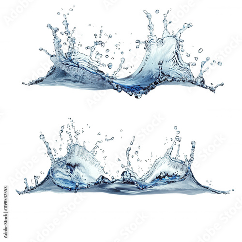 water splash isolated on transparent background PNG