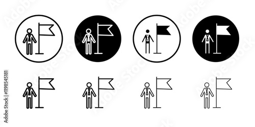 Ambassador icon Flat art illustration in outline