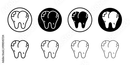 Cavities icon Flat art illustration in outline