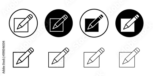 Edit text icon Flat art illustration in outline