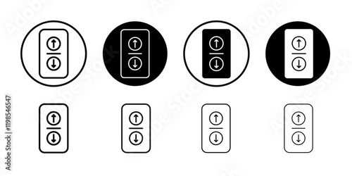 Elevator, lift button icon Flat art illustration in outline