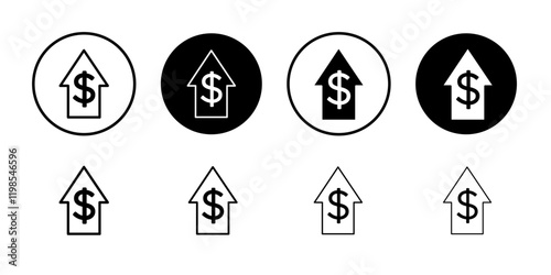 Expensive icon Flat art illustration in outline