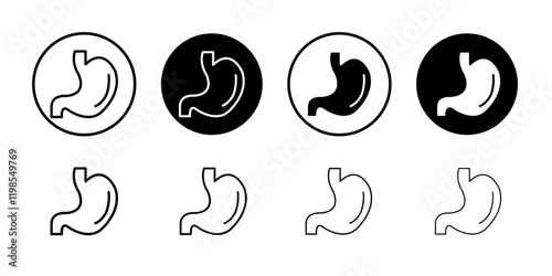Stomach icon Flat art illustration in outline