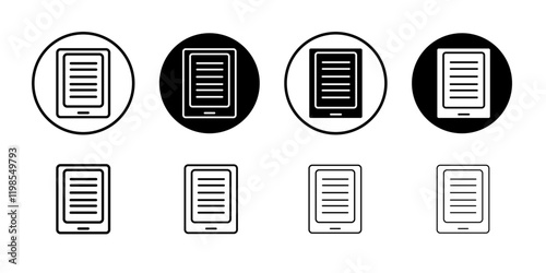 Tablet icon Flat art illustration in outline