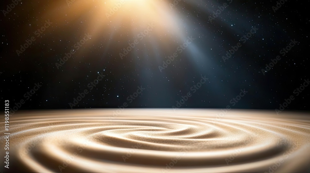 Fototapeta premium Dust pollution concept. A mesmerizing view of swirling light patterns in a cosmic landscape.