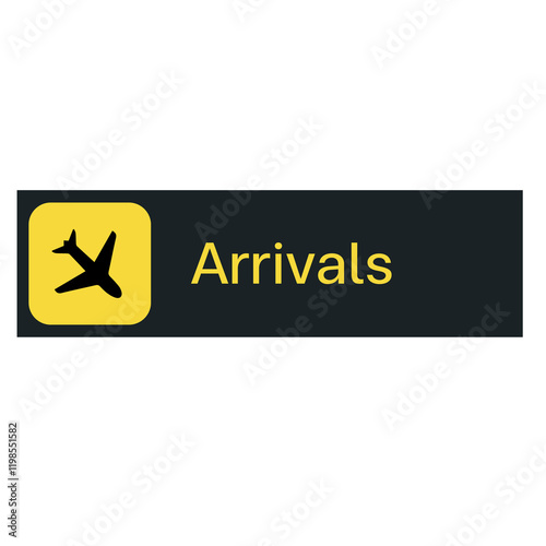 arrivals sign design for templates